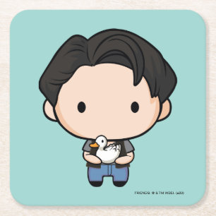 FRIENDS™ Joey Chibi Square Paper Coaster