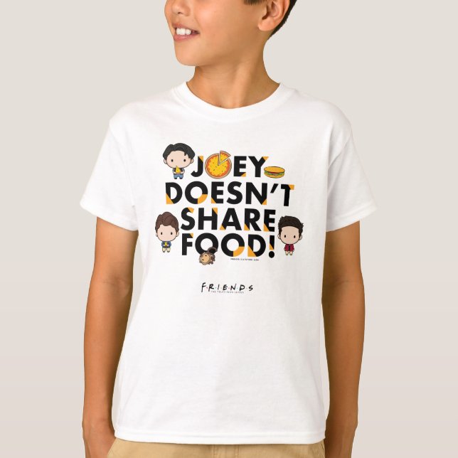 FRIENDS™ | Joey Doesn't Share Food Chibi T-Shirt (Front)