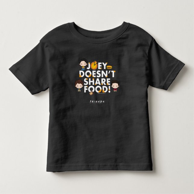 FRIENDS™ | Joey Doesn't Share Food Chibi Toddler T-Shirt (Front)