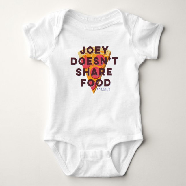 FRIENDS™ | Joey Doesn't Share Food - Pizza Baby Bodysuit (Front)