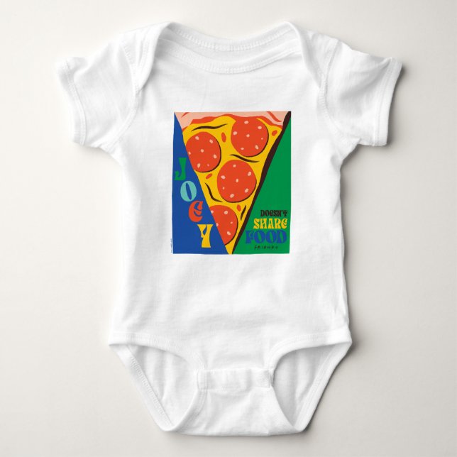 FRIENDS™ | Joey Doesn't Share Food - Pizza Graphic Baby Bodysuit (Front)
