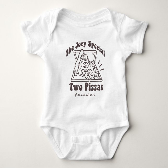 FRIENDS™ | Joey Pizza Quote Baby Bodysuit (Front)