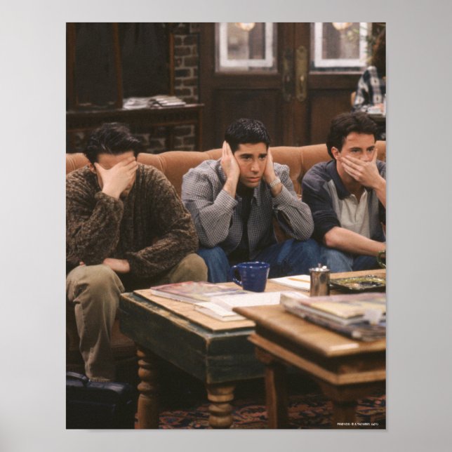 FRIENDS™ | Joey, Ross, and Chandler on the Couch Poster (Front)