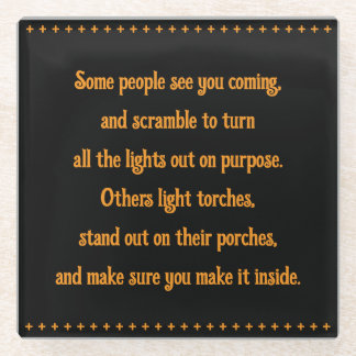 Friends Light The Way Glass Coaster