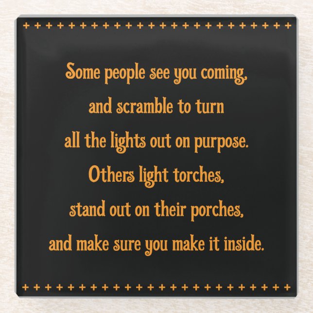 Friends Light The Way Glass Coaster (Front)