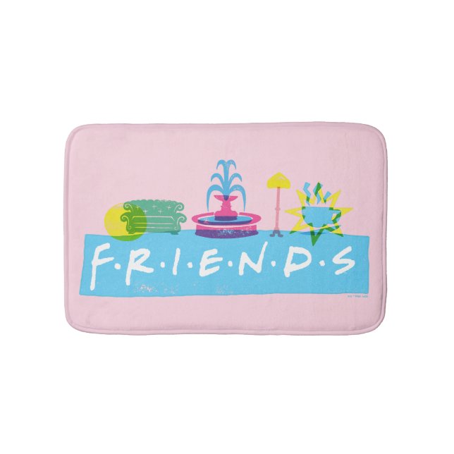 FRIENDS™ | Logo with Icons Bath Mat (Front)