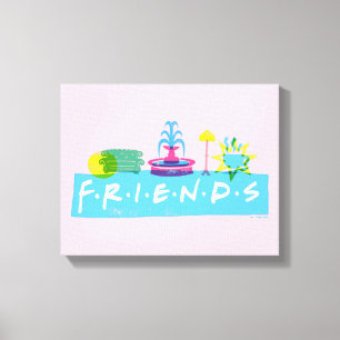 FRIENDS™   Logo with Icons Canvas Print