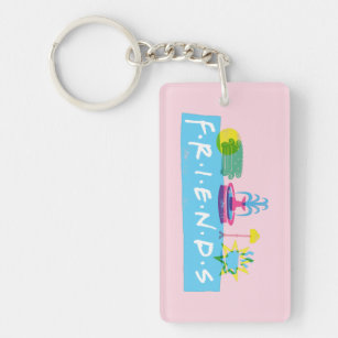 FRIENDS™   Logo with Icons Key Ring