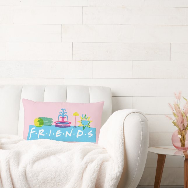 FRIENDS™ | Logo with Icons Lumbar Cushion (Couch)