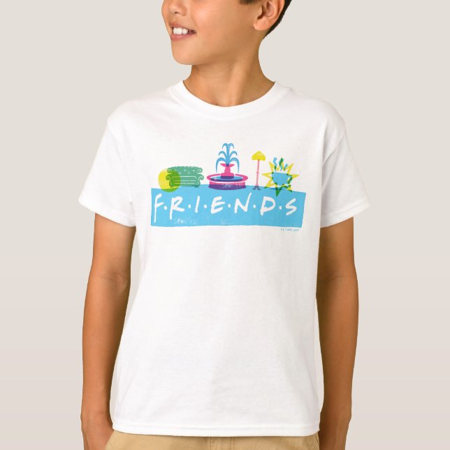 FRIENDS™ | Logo with Icons T-Shirt (Front)