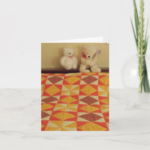Friends Make Life Bearable, Bears & Quilt Thank You Card