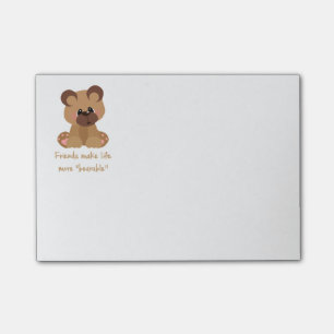 Friends make Life Bearable Inspirational Quote Post-it Notes