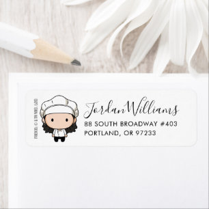 FRIENDS™   Monica Chibi Return Address Label