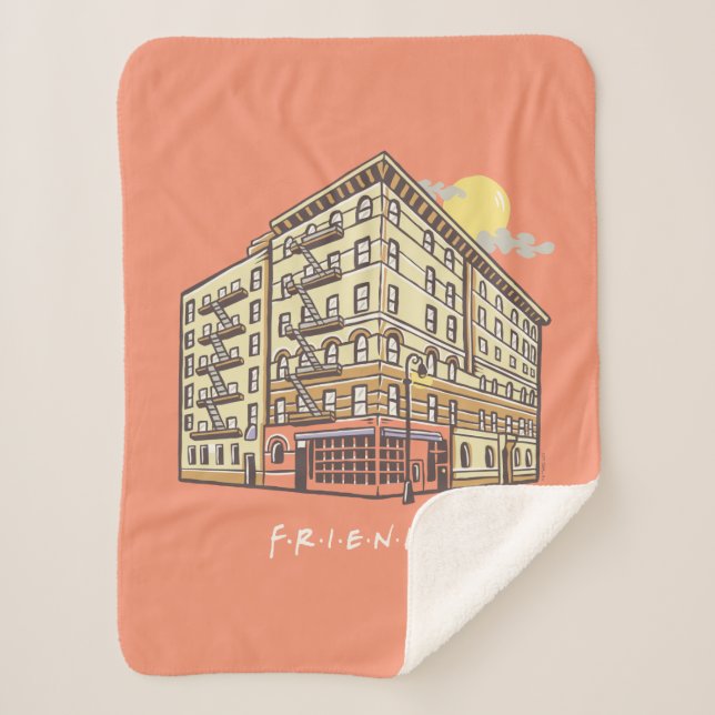 FRIENDS™ | Monica's Apartment Building Sherpa Blanket (Front)