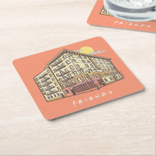 FRIENDS™ Monica's Apartment Building Square Paper Coaster
