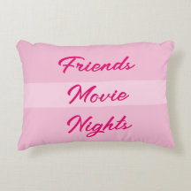 Friends Movie Nights Typography Girly Pink