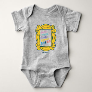 FRIENDS™ Names in Peephole Baby Bodysuit