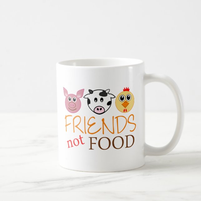 Friends Not Food Coffee Mug (Right)