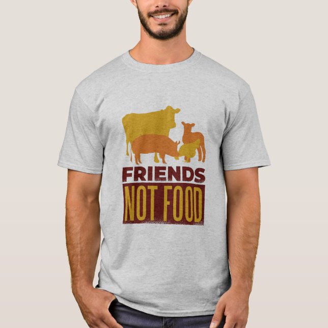 Friends Not Food Farm Animals T-Shirt (Front)
