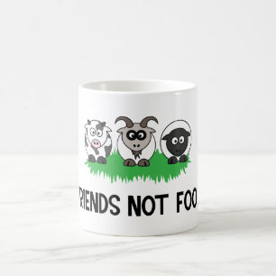 Friends Not Food, Gifts for Vegan Vegetarian Coffee Mug