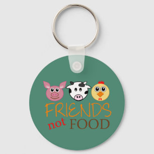 Friends Not Food Key Ring