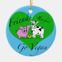 Friends not food Vegan Ornament