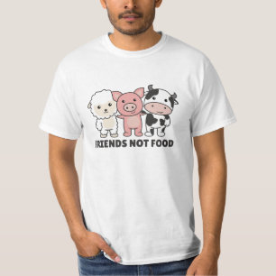 Friends Not Food Vegan Sheep Pig Cow T-Shirt