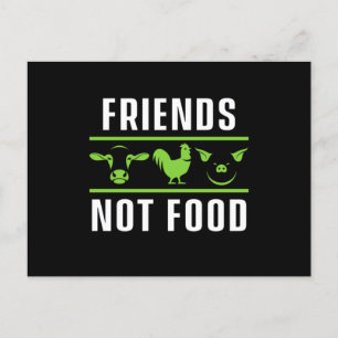 Friends Not Food Vegan Vegetarian Animal Rights Gi Postcard