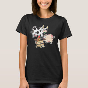 Friends Not Food Vegan Vegetarian Cow Chicken Pig T-Shirt