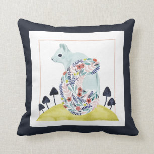 Friends of Clementine Folk Art Squirrel Cushion