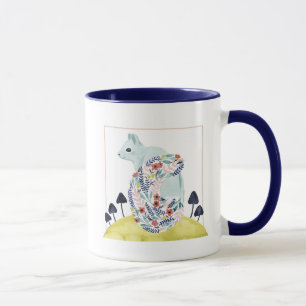 Friends of Clementine   Folk Art Squirrel Mug