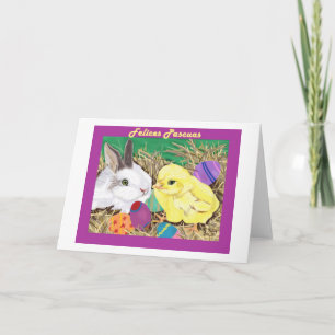 Friends of Pascua tarjeta (Easter Friends card) Holiday Card