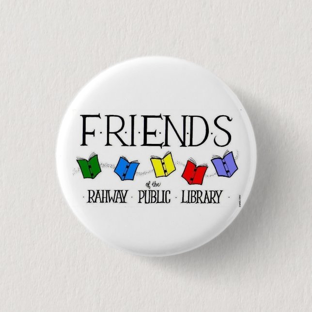 Friends of the Rahway Public Library Button (Front)