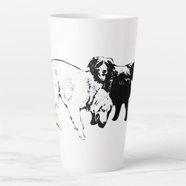 Friends on the Leafy Path Latte Mug (Front)