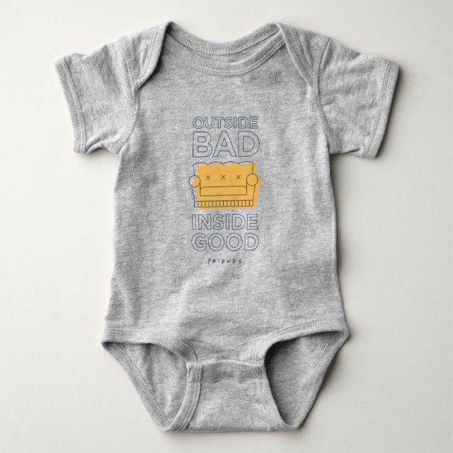 FRIENDS™ | Outside Bad, Inside Good Baby Bodysuit (Front)