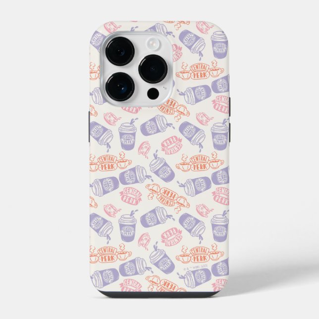 FRIENDS™ | Pastel Central Perk Pattern iPhone Case (Back)