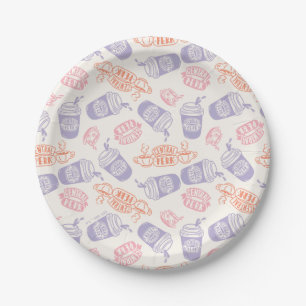 FRIENDS™ Pastel Central Perk Pattern Paper Plate