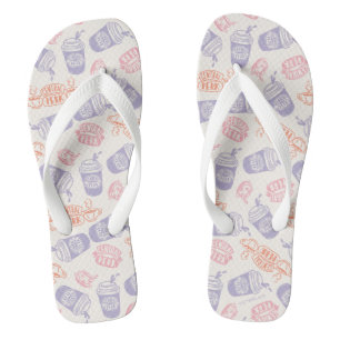 FRIENDS™ Pastel Central Perk Pattern Thongs