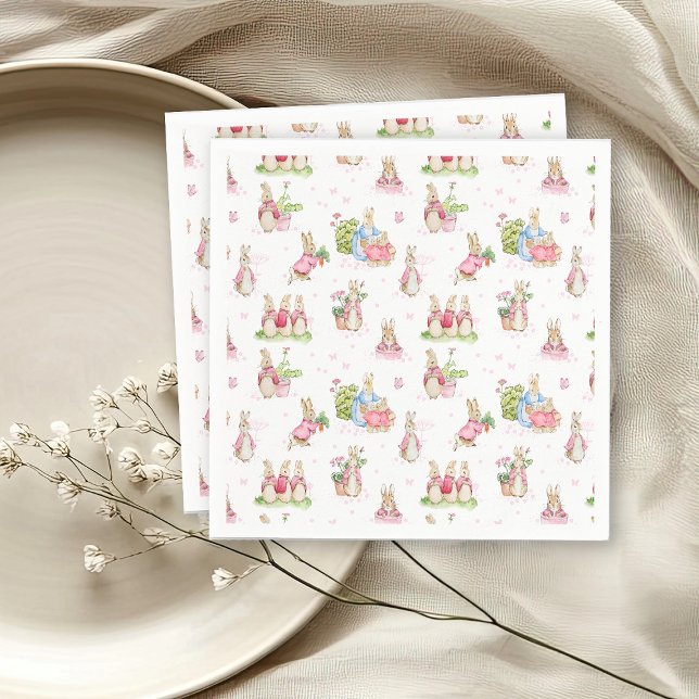 Friends Peter Rabbit Baby Pink Napkin (Creator Uploaded)
