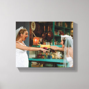 FRIENDS™ Phoebe and Monica in Wedding Dresses Canvas Print