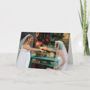 FRIENDS™ Phoebe and Monica in Wedding Dresses Card