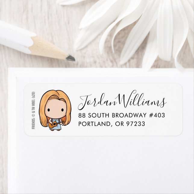 FRIENDS™ | Phoebe Chibi Return Address Label (Insitu)
