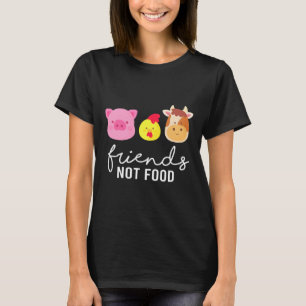 Friends Pig Chicken Cow Not Food Bio Vegetables Ve T-Shirt