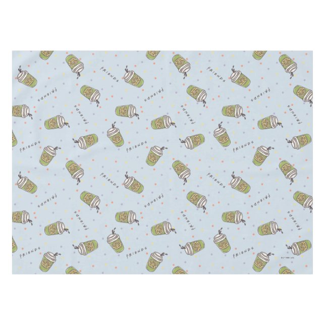 FRIENDS™ | Polka Dot Central Perk Pattern Tablecloth (Front (Horizontal))