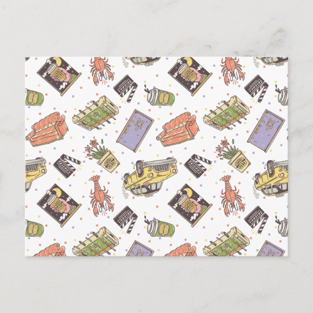 FRIENDS™ | Polka Dot Icon Pattern Postcard (Front)