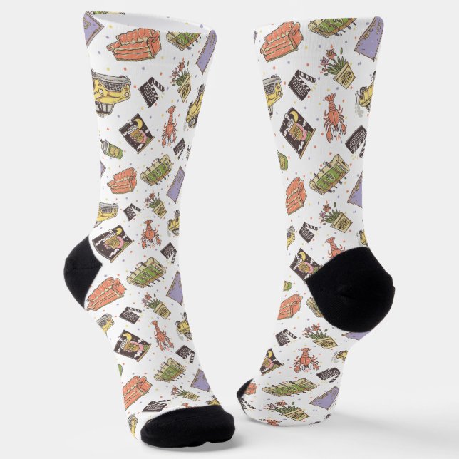 FRIENDS™ | Polka Dot Icon Pattern Socks (Angled)