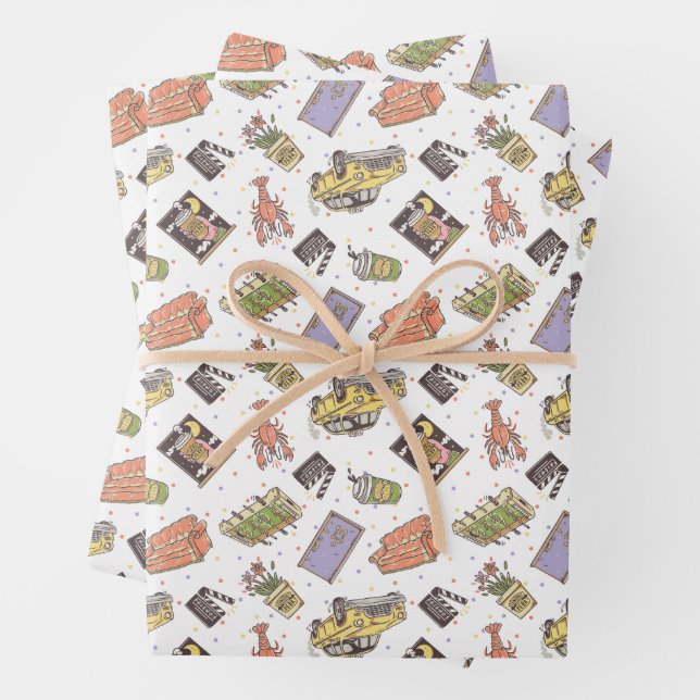 FRIENDS™ | Polka Dot Icon Pattern Wrapping Paper Sheet (In situ)