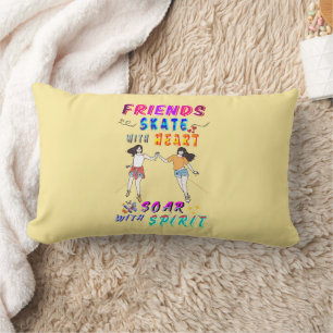 Friends Polyeste Skate With Heart Soar With Spirit Lumbar Cushion