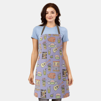 FRIENDS™ | Purple Icon Pattern Apron
