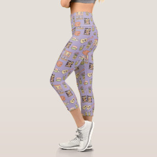 FRIENDS™   Purple Icon Pattern Capri Leggings